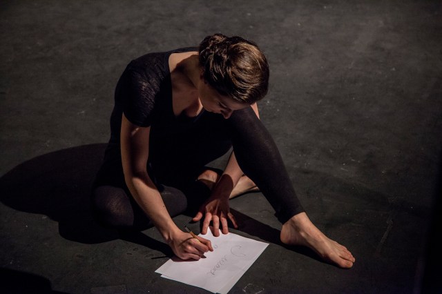 HUNGER Alex Groves (music), Rebecca Hanbury (director), Amy Insole (movement director) rough for opera January 2014 (photo Lucas M Padilla)